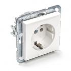 Stopcontact | Gira | S55 (Inbouw, Randaarde, Wit)