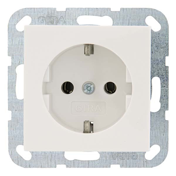 GIRA Stopcontact | Gira | S55 (Inbouw, Randaarde, Wit) 50432 6605142 K180106010 - 2