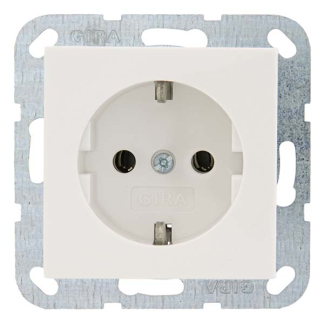 GIRA Stopcontact | Gira | S55 (Inbouw, Randaarde, Wit) 50432 6605142 K180106010 - 2