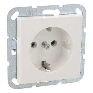 GIRA Stopcontact | Gira | S55 (Inbouw, Randaarde, Wit) 50432 6605142 K180106010 - 3