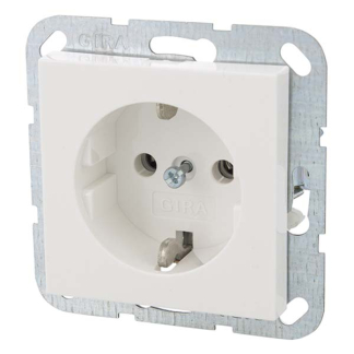 GIRA Stopcontact | Gira | S55 (Inbouw, Randaarde, Wit) 50432 6605142 K180106010 - 4