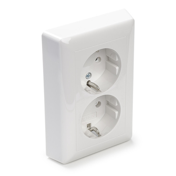 GIRA Stopcontact | Gira | S55 (Inbouw, Randaarde, Wit) 50436 6605150 K180106012 - 1