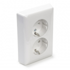 Stopcontact | Gira | S55 (Inbouw, Randaarde, Wit)