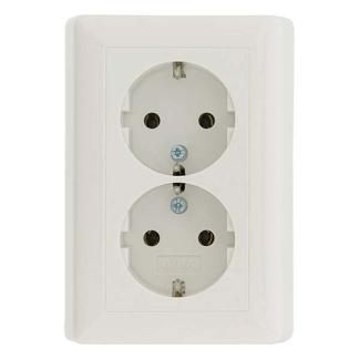 GIRA Stopcontact | Gira | S55 (Inbouw, Randaarde, Wit) 50436 6605150 K180106012 - 2