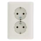 GIRA Stopcontact | Gira | S55 (Inbouw, Randaarde, Wit) 50436 6605150 K180106012 - 2