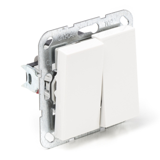 GIRA Wissel/wisselschakelaar | Gira | S55 (Inbouw, Wit) 66.050.03 66.051.04 K180106597 - 1