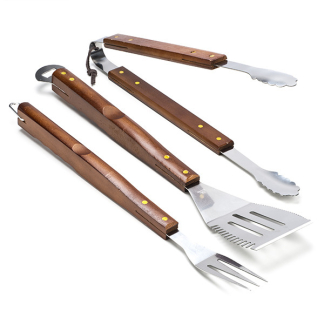 Gardalux BBQ gereedschapset | Vaggan | 3-delig (Tang, Spatel, Vork) YL7150560 K170104741 - 1