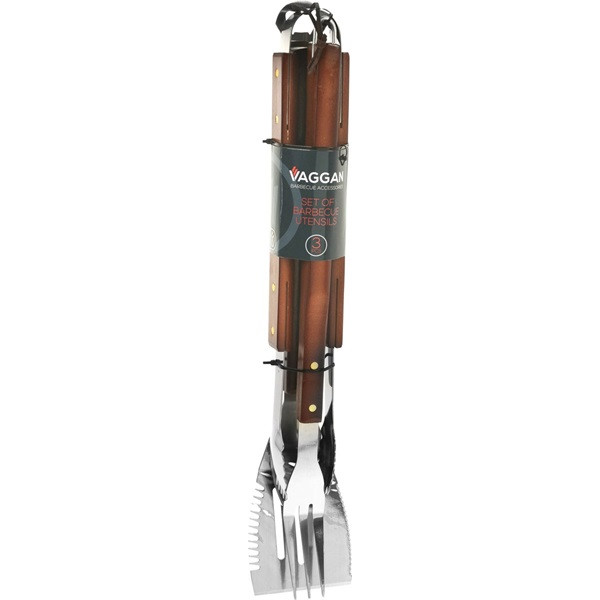 Gardalux BBQ gereedschapset | Vaggan | 3-delig (Tang, Spatel, Vork) YL7150560 K170104741 - 2