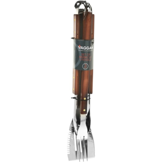Gardalux BBQ gereedschapset | Vaggan | 3-delig (Tang, Spatel, Vork) YL7150560 K170104741 - 2