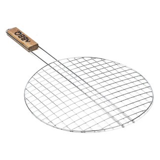 Gardalux BBQ grillrooster | Gardalux | Ø 32 cm (Rond, Metaal, Houten handvat) YL7900220 K170103182