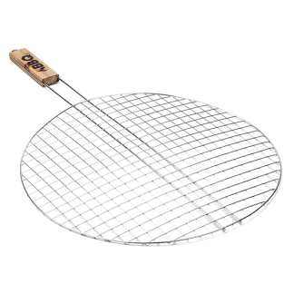 Gardalux BBQ grillrooster | Gardalux | Ø 40 cm (Rond, Metaal, Houten handvat) YL7900230 K170103183