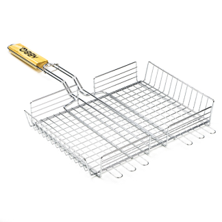 Gardalux BBQ grillrooster | Gardalux (Vierkant, Metaal, Houten handvat) YL7900260 K170103184 - 1