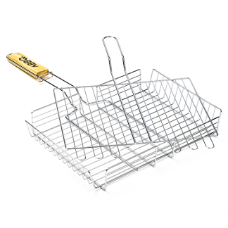 Gardalux BBQ grillrooster | Gardalux (Vierkant, Metaal, Houten handvat) YL7900260 K170103184 - 2
