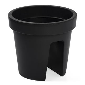 Gardalux Balkon bloempot | Ecken & Kanten | Ø 28 centimeter (Polypropyleen, Buiten, Antraciet) Y54199490 K170116371 - 1