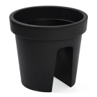 Balkon bloempot | Ecken & Kanten | Ø 28 cm (Polypropyleen, Buiten, Antraciet)