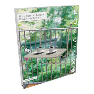 Gardalux Balkontafel | Gardalux | 60 x 43 cm (Inklapbaar, Beige) X99001770 K170105285 - 2