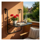 Gardalux Balkontafel | Gardalux | 60 x 43 cm (Inklapbaar, Zwart) X99001750 K170105945 - 2