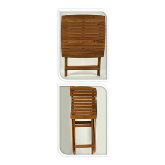 Gardalux Bistroset | Gardalux | 3-delig (Inklapbaar, Acaciahout, Bruin) VM2000060 K170105282 - 2