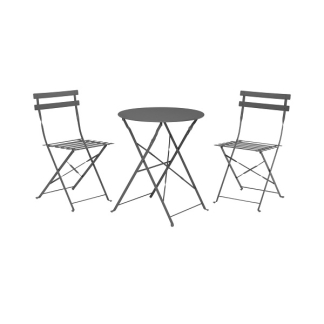Gardalux Bistroset | Gardalux | 3-delig (Inklapbaar, Metaal, Antraciet) CK9200780 K170104834