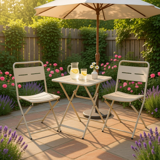 Gardalux Bistroset | Gardalux | 3-delig (Inklapbaar, Staal, Beige) X99001720 K170105928 - 2