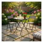 Gardalux Bistroset | Gardalux | 3-delig (Inklapbaar, Staal, Grijs) X81100210 K170105925 - 5