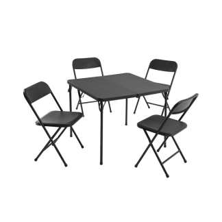 Gardalux Bistroset | Gardalux | 5-delig (Inklapbaar, Kunststof, Zwart) CM1000050 K170104835