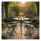 Gardalux Bistroset | Gardalux | 5-delig (Inklapbaar, Zwart) CM1000050 K170104835 - 2