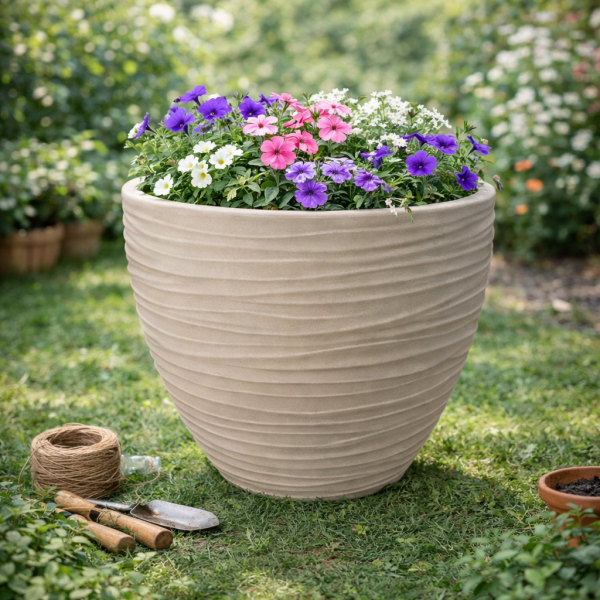 Gardalux Bloempot | Gardalux | Ø 40 cm (Polyethyleen, Binnen/Buiten, Zand) Y54201600 K170105849 - 2