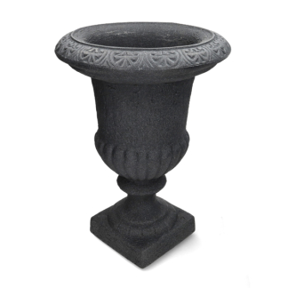 Gardalux Bloempot | Gardalux | Ø 40 x 53 cm (Op voet, Kunststof, Binnen/Buiten, Betonlook, Antraciet) Y54180380 K170105379