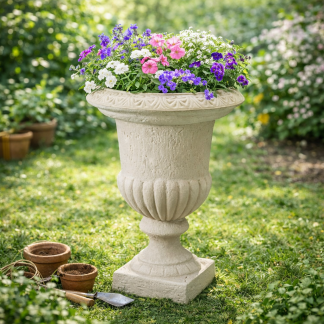 Gardalux Bloempot | Gardalux | Ø 40 x 55 cm (Op voet, Polyethyleen, Binnen/Buiten, Beige) Y54180390 K170105846 - 2