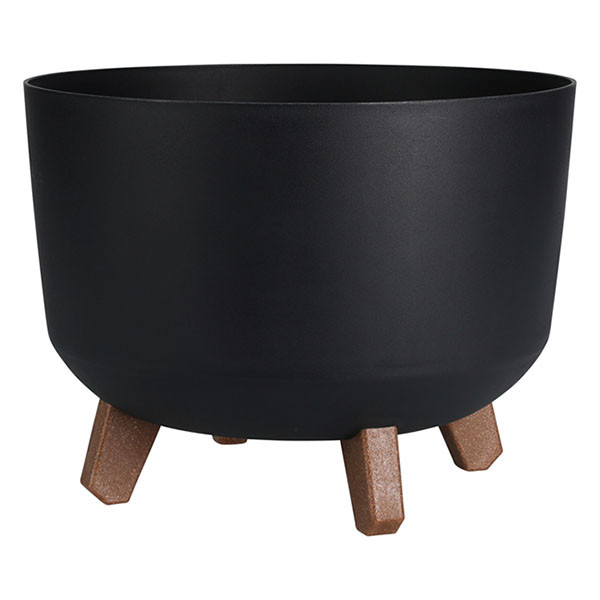 Gardalux Bloempot | Gardalux | 29.2 x 29 x 17 cm (Op poten, Polyethyleen, Binnen/Buiten, Zwart) Y89300630 K170105855 - 1