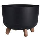 Gardalux Bloempot | Gardalux | 29.2 x 29 x 17 cm (Op poten, Polyethyleen, Binnen/Buiten, Zwart) Y89300630 K170105855 - 1