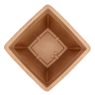 Gardalux Bloempot | Gardalux | 39 x 39 centimeter (Kunststof, Vierkant, Buiten, Steenlook, Terracotta) Y54195480 K170105378 - 3