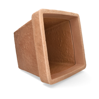 Gardalux Bloempot | Gardalux | 39 x 39 centimeter (Kunststof, Vierkant, Buiten, Steenlook, Terracotta) Y54195480 K170105378 - 4