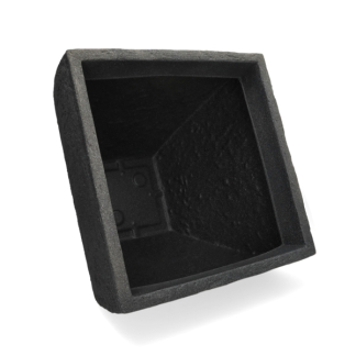 Gardalux Bloempot | Gardalux | 40 cm (Kunststof, Vierkant, Buiten, Steenlook, Antraciet) Y54195100 K170105551 - 3