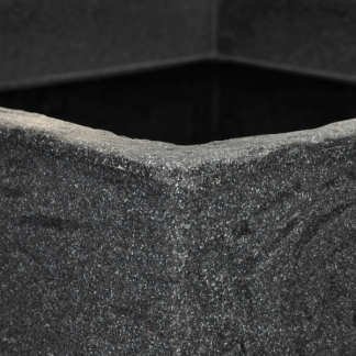 Gardalux Bloempot | Gardalux | 40 cm (Kunststof, Vierkant, Buiten, Steenlook, Antraciet) Y54195100 K170105551 - 4