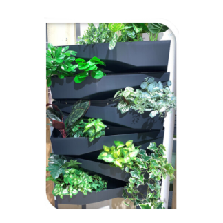 Gardalux Bloempot | Gardalux | 78 x 19 x 35 centimeter (Set van 2 stuks, Overloopeffect, Antraciet) Y89300090 K170105376