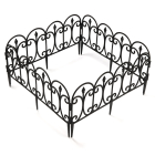 Gardalux Borderhekje | Gardalux | 60 x 30 cm (4 stuks, Zwart) 836360410 R10360410 K170103250 - 2