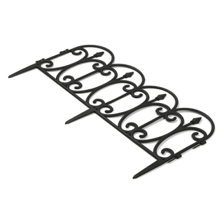 Gardalux Borderhekje | Gardalux | 60 x 30 cm (4 stuks, Zwart) 836360410 R10360410 K170103250 - 1