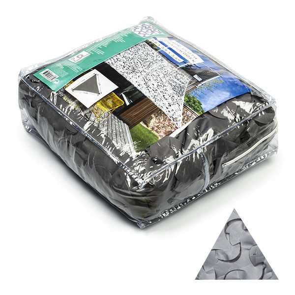 Gardalux Camouflage schaduwdoek | Gardalux | 3.6 x 3.6 x 3.6 meter (Waterdoorlatend, Lichtgrijs) X61500230 K170104704 - 3