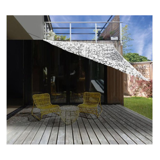 Gardalux Camouflage schaduwdoek | Gardalux | 3.6 x 3.6 x 3.6 meter (Waterdoorlatend, Wit) X61500220 K170104703 - 2