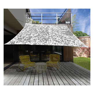 Gardalux Camouflage schaduwdoek | Gardalux | 3 x 3 meter (Waterdoorlatend, Wit) X61500180 K170104686 - 2