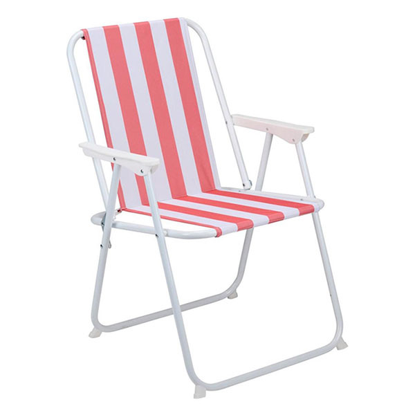 Gardalux Campingstoel | Lifetime Garden | 51 x 46 x 76 cm (Beach, Inklapbaar, Rood/wit) 50243 871125233484 K170105211 - 1