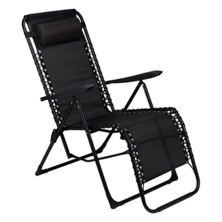 Gardalux Campingstoel | Lifetime Garden | 93 x 46 x 110 cm (Inklapbaar, Zwart) 50234 K170105210