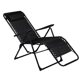 Gardalux Campingstoel | Lifetime Garden | 93 x 46 x 110 cm (Inklapbaar, Zwart) 50234 K170105210 - 2