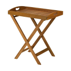 Campingtafel | Gardalux | 60 x 42 x 65 cm (Binnen/buiten, Acaciahout, Bruin)