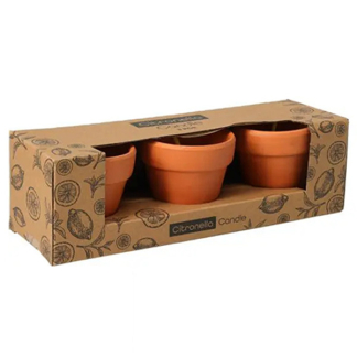 Gardalux Citronella kaars | Gardalux | 3 stuks (Terracotta pot) 422000160 K170105903 - 2