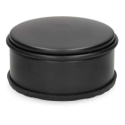 Deurstopper | 6 cm x Ø 12 cm (Staal, Rubber, Zwart)