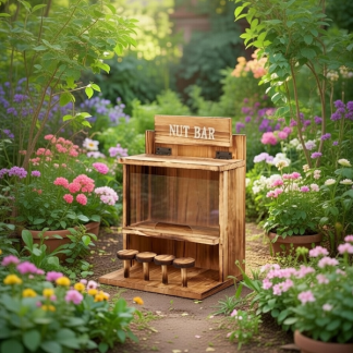 Gardalux Eekhoorn voederhuisje | Gardalux | 24 x 20 x 32.5 cm (Hangend, Hout) VH1000830 K170105864 - 2