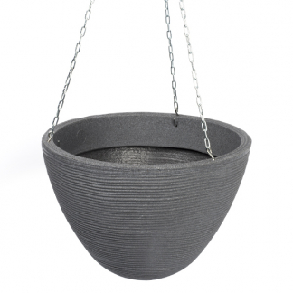 Gardalux Hangende bloempot | Gardalux | Ø 33 centimeter (Kunststof, Binnen/buiten, Grijs) Y54192390 K170103401
